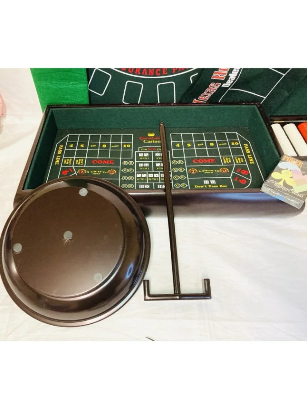 Excalibur 3 In 1 Casino House, Blackjack, Craps, Roulette New Damage Box Heavy